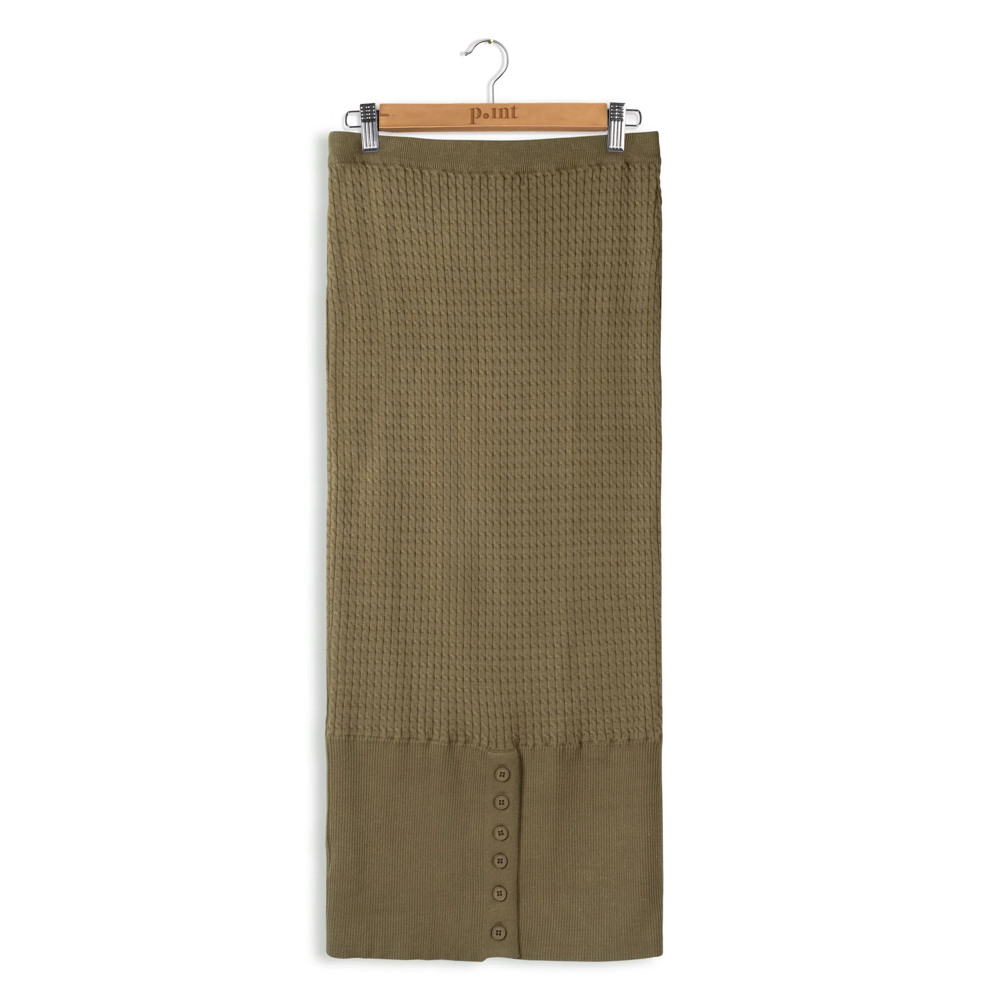 Point Cable Button Skirt - Image 6