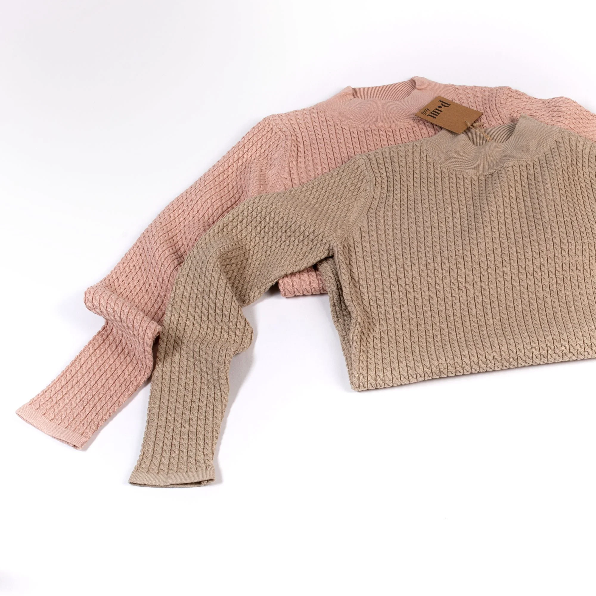 Point Cable Knit Mock Neck - Image 12