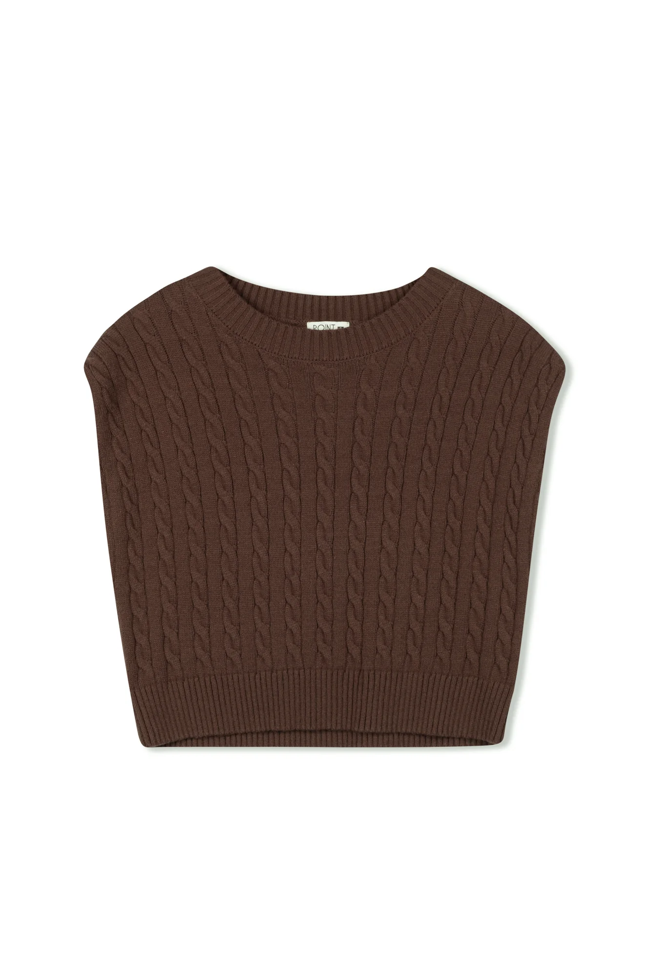 Point Cable Knit Vest - Image 2