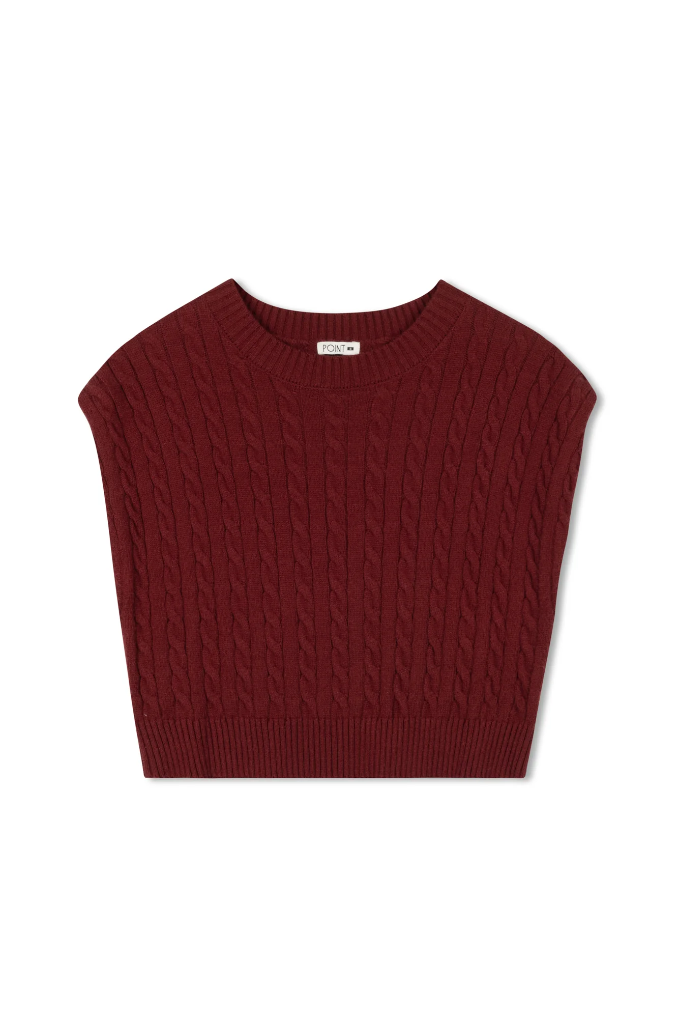 Point Cable Knit Vest - Image 4