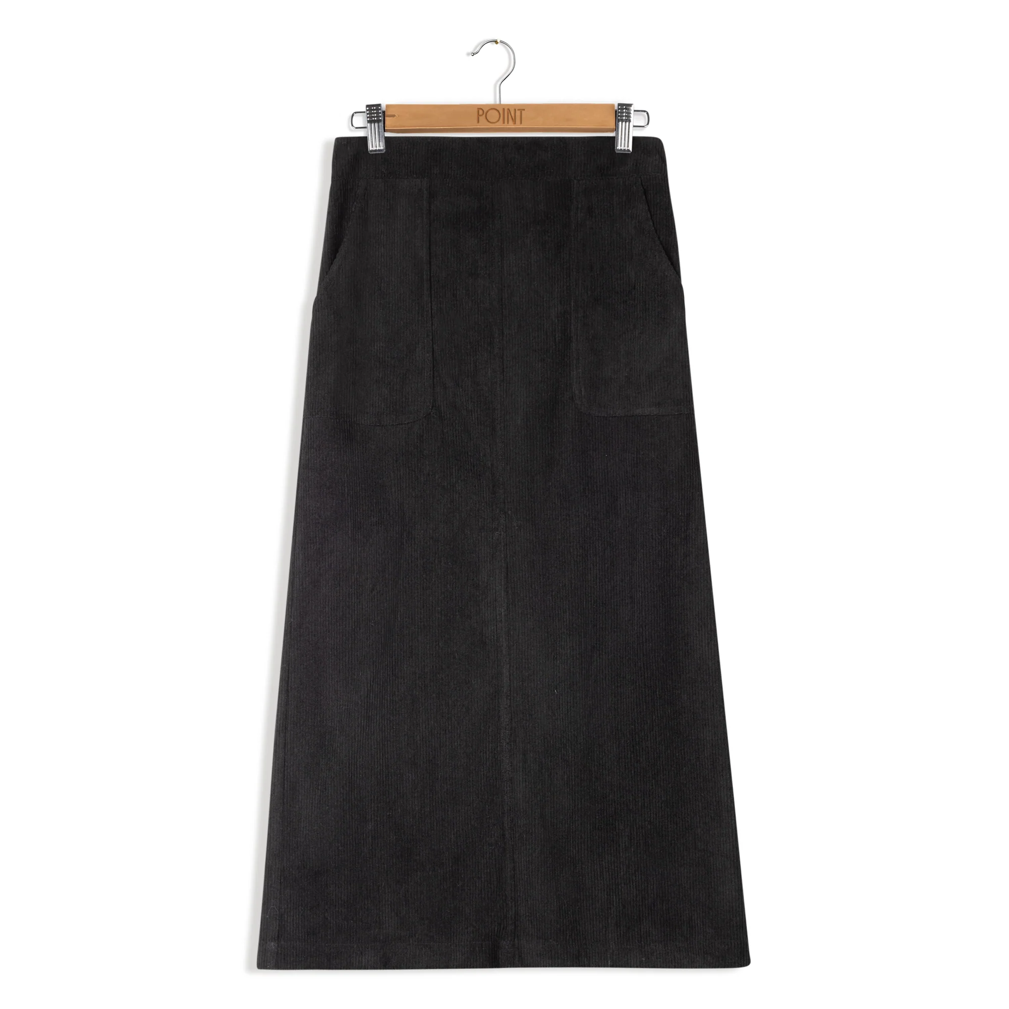 Point Corduroy Straight Skirt Chestnut - Image 2