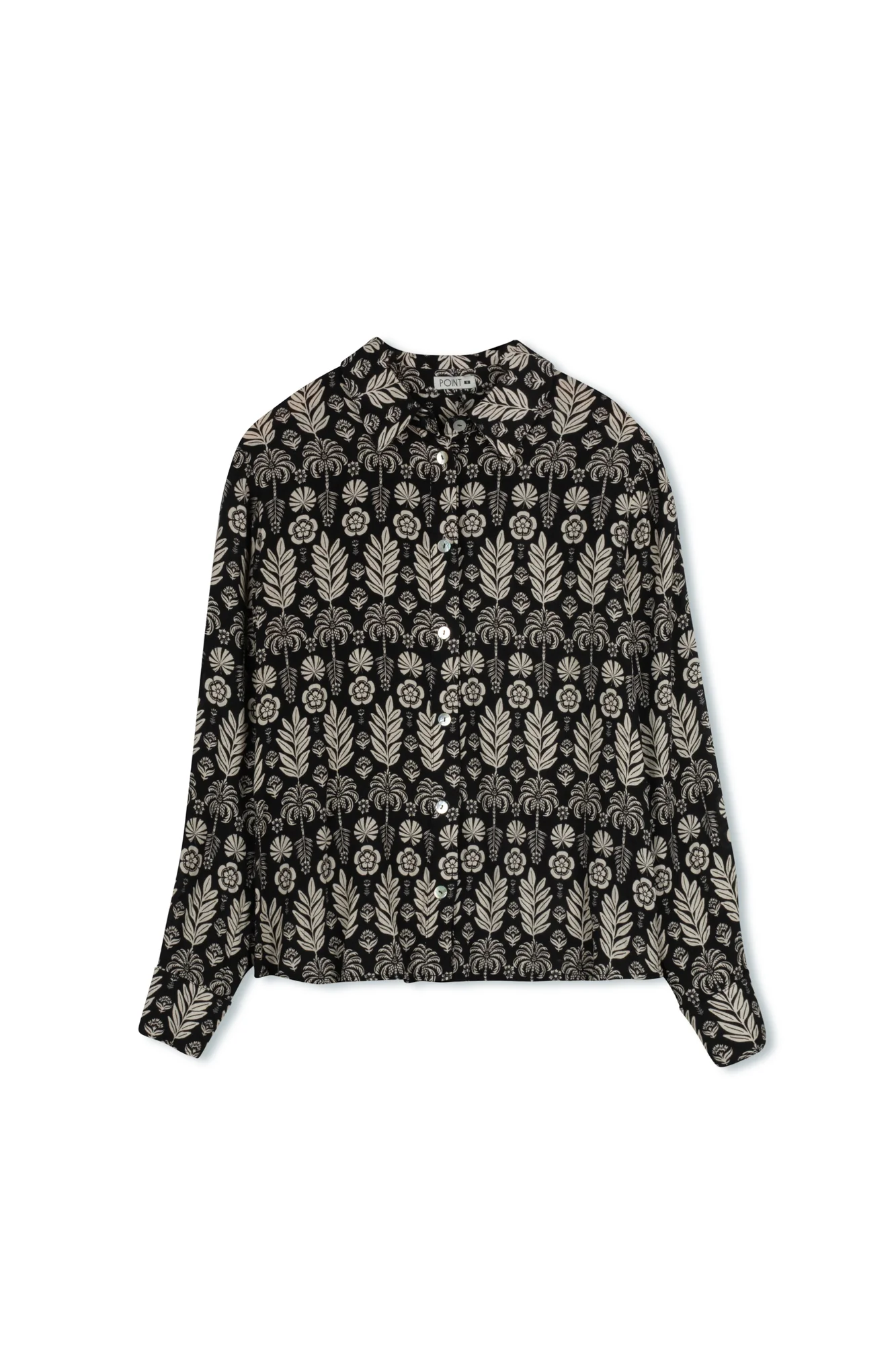 Point Georgette Button Up Blouse - Image 2