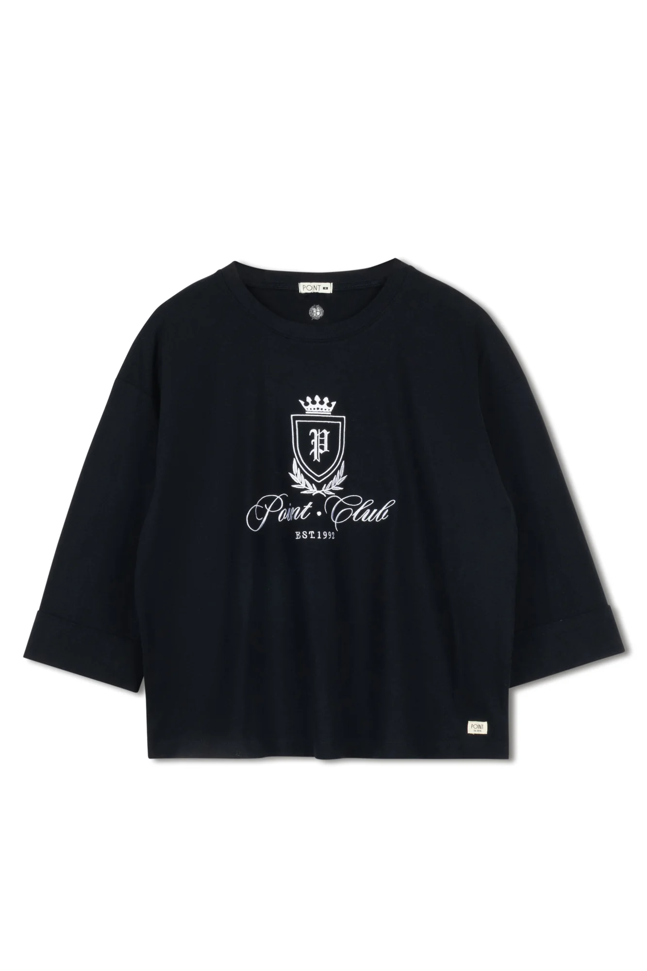 Point Graphic Roll Cuff Tee