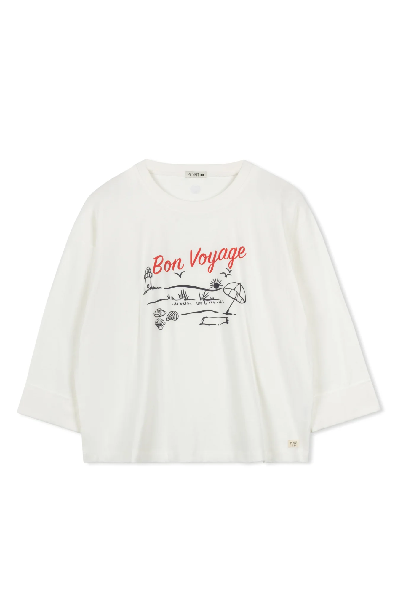 Point Graphic Roll Cuff Tee - Image 2