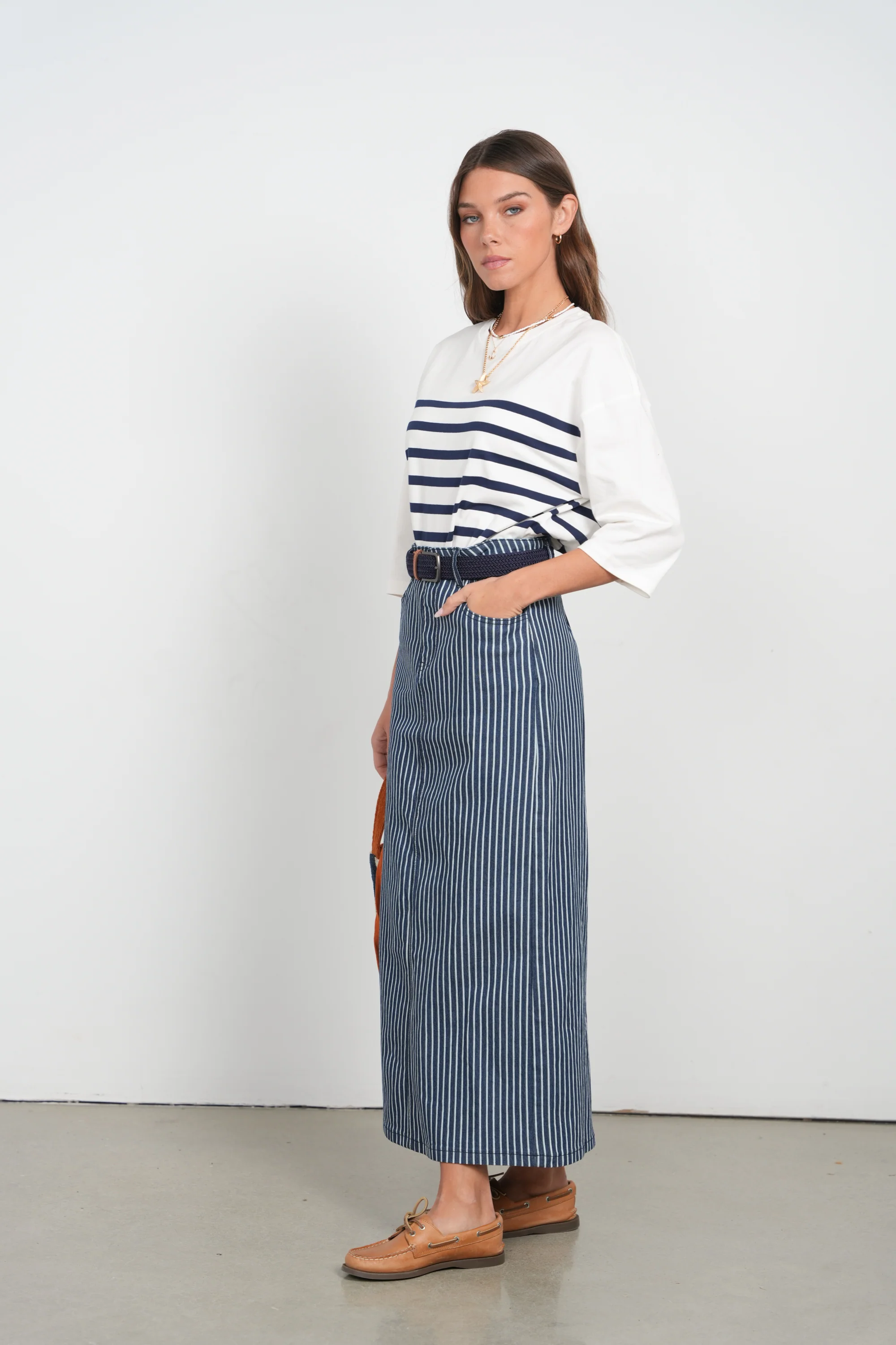 Point Jersey Stripe Tee - Image 8