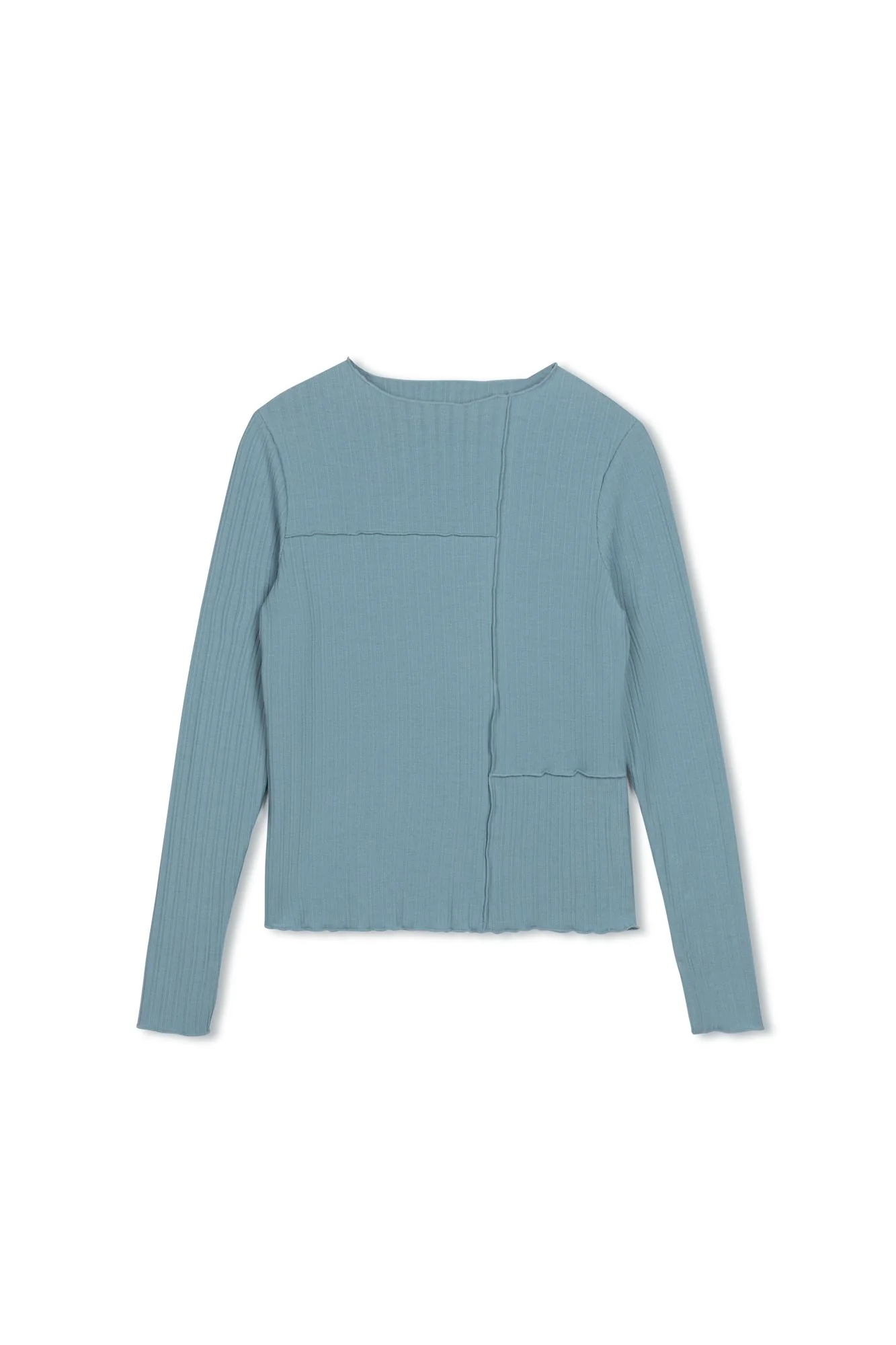 Point Lettuce Edge Ribbed Tee - Image 4