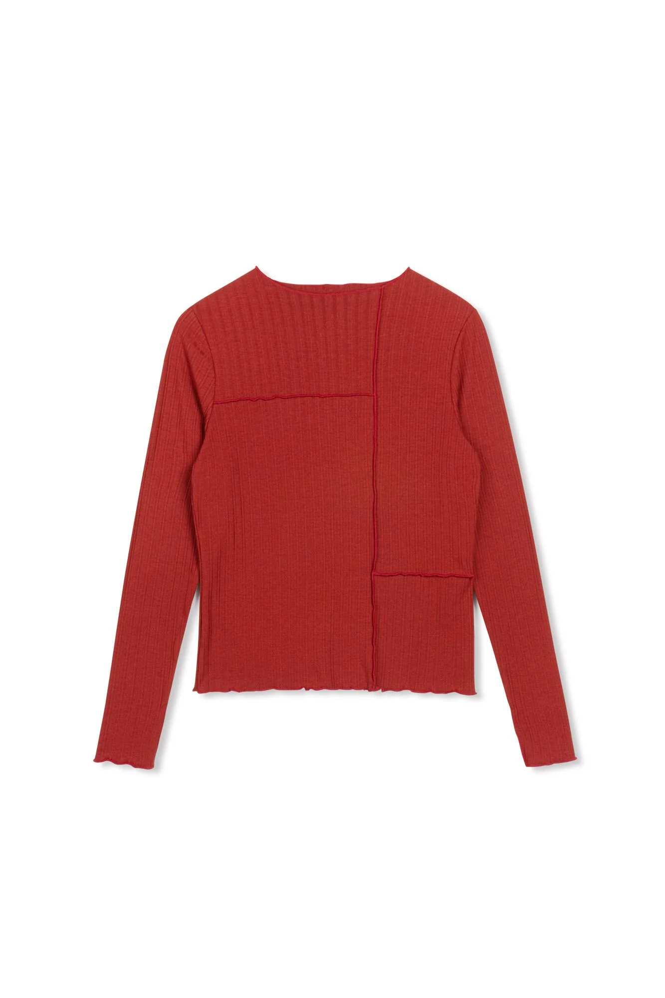 Point Lettuce Edge Ribbed Tee - Image 6