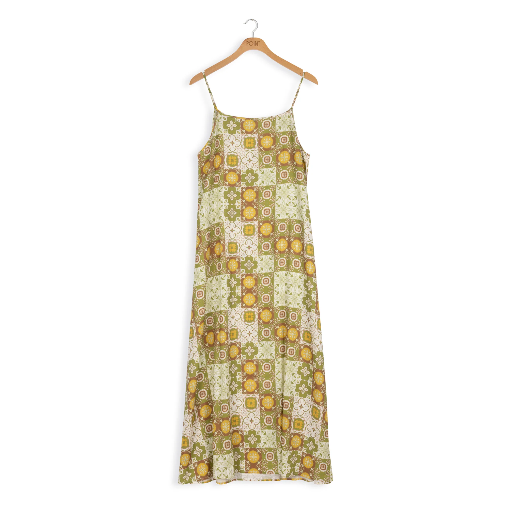 Point Linen Slip Dress
