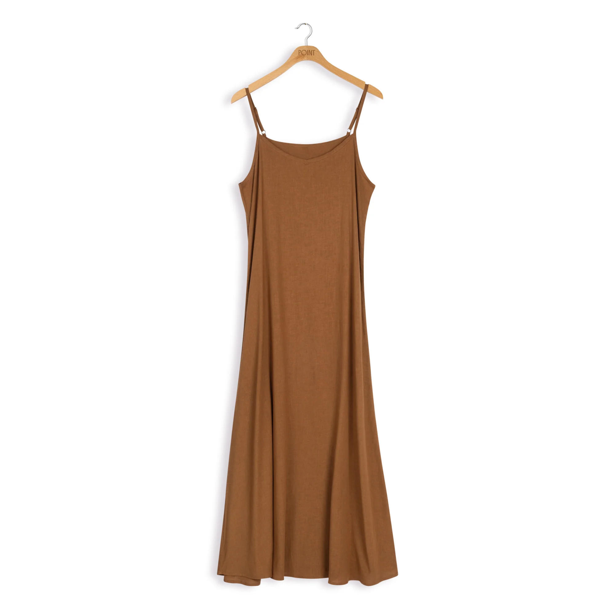 Point Linen Slip Dress - Image 6