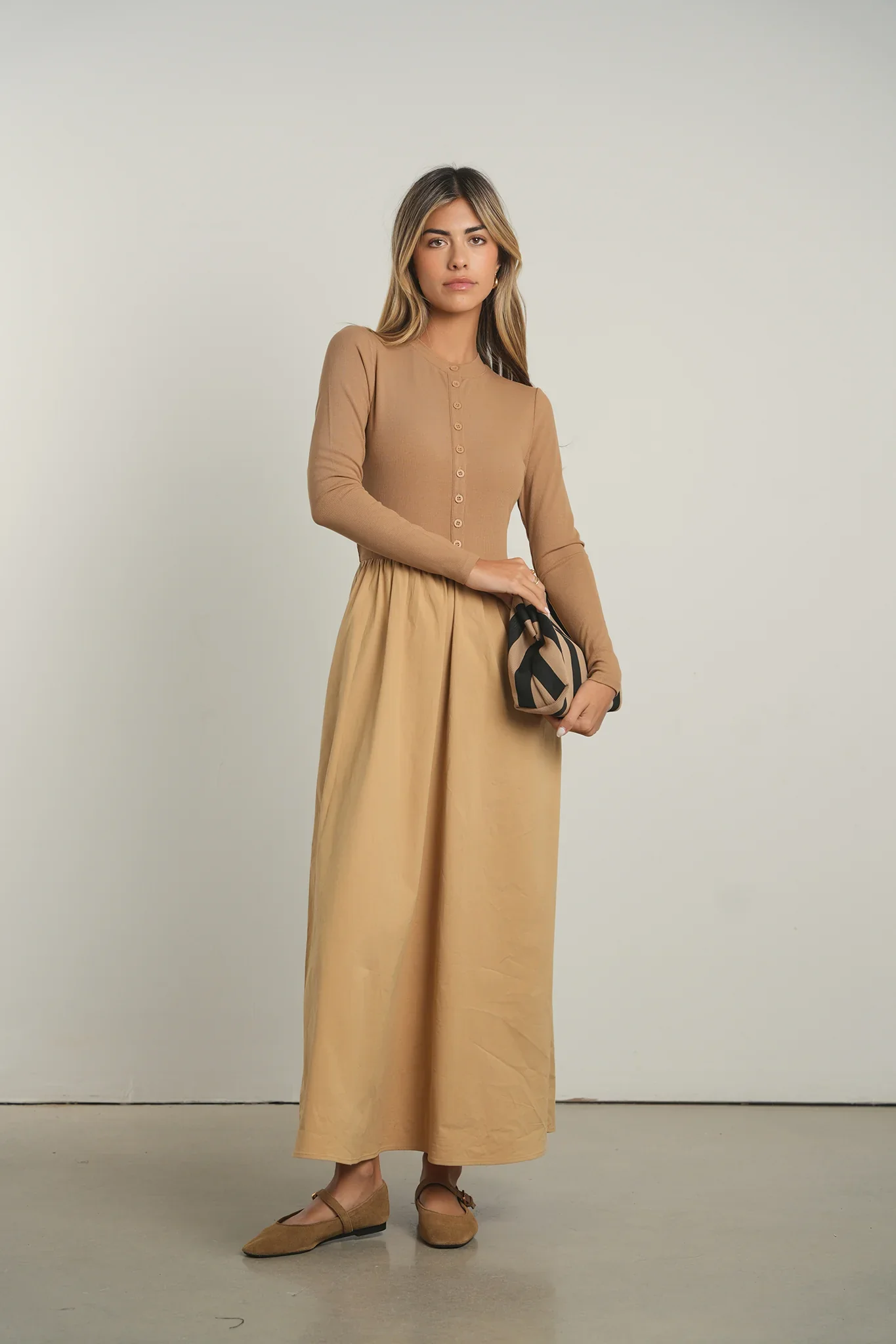 Point Mixed Poplin Dress - Image 2