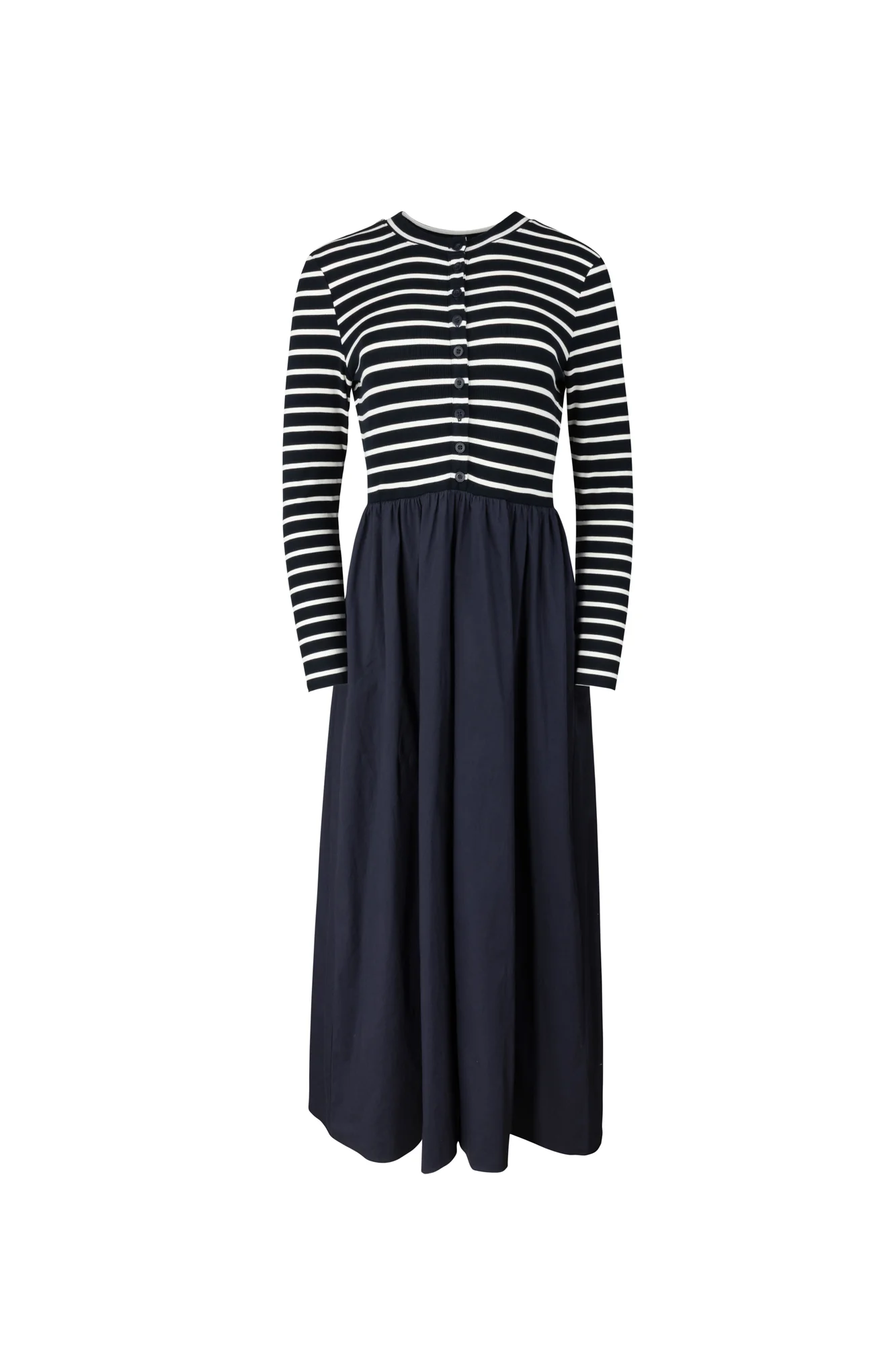 Point Mixed Poplin Dress - Image 3