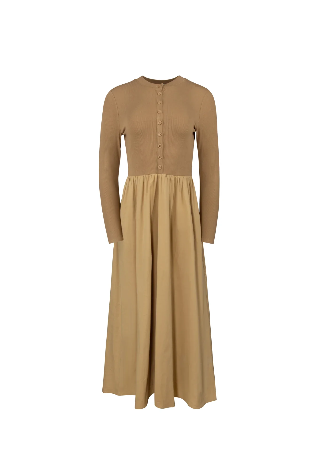 Point Mixed Poplin Dress - Image 5