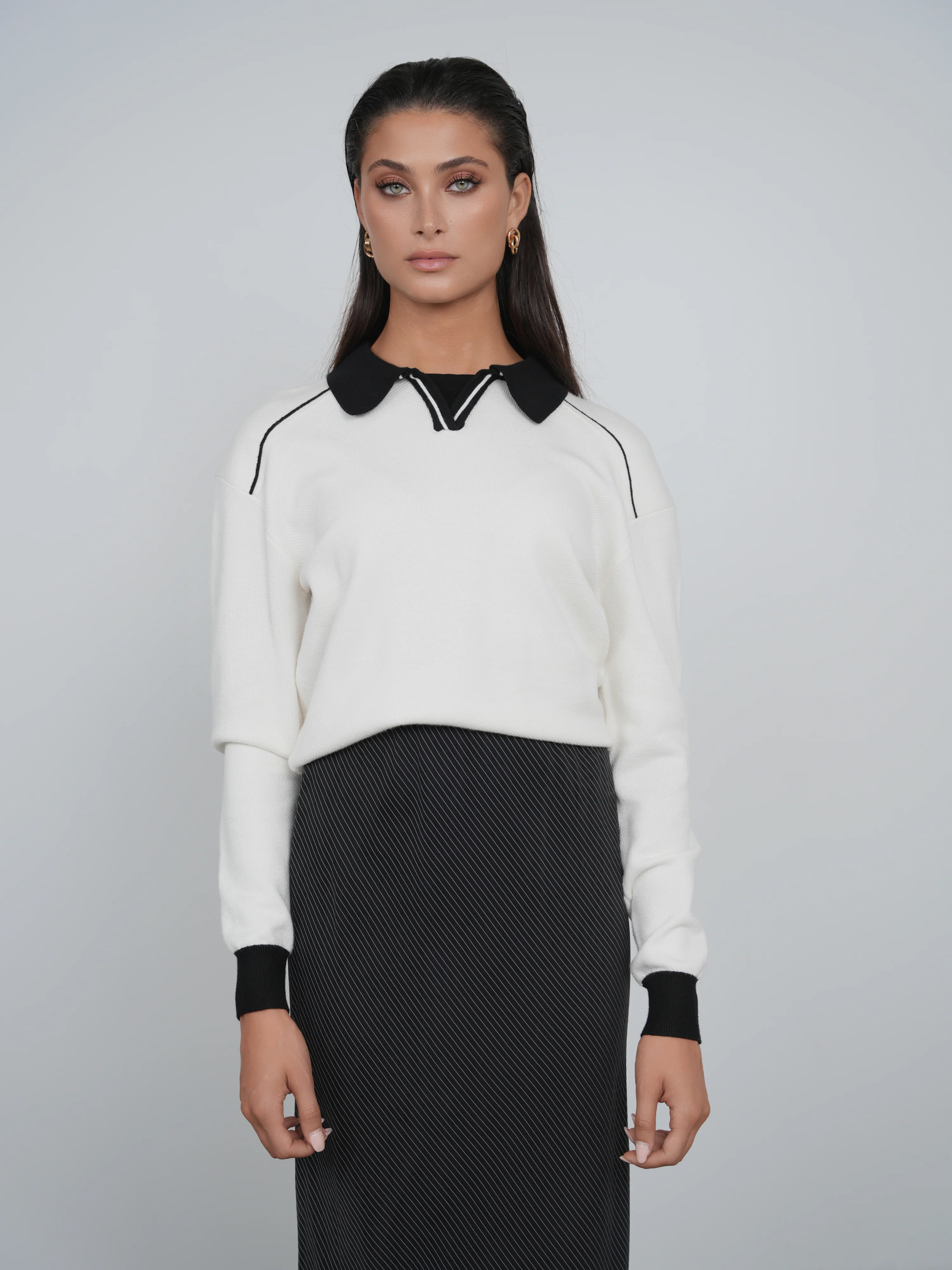 Point Polo Sweater