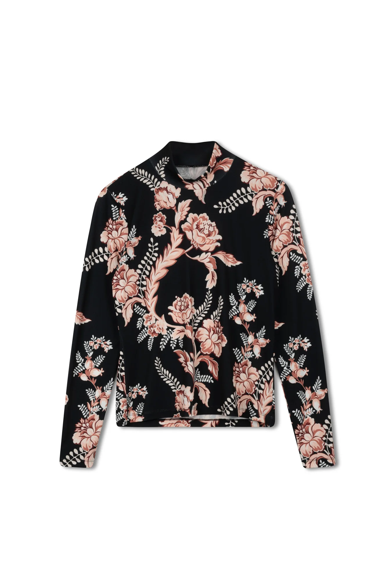 Point Printed Mock Neck Top - Image 2