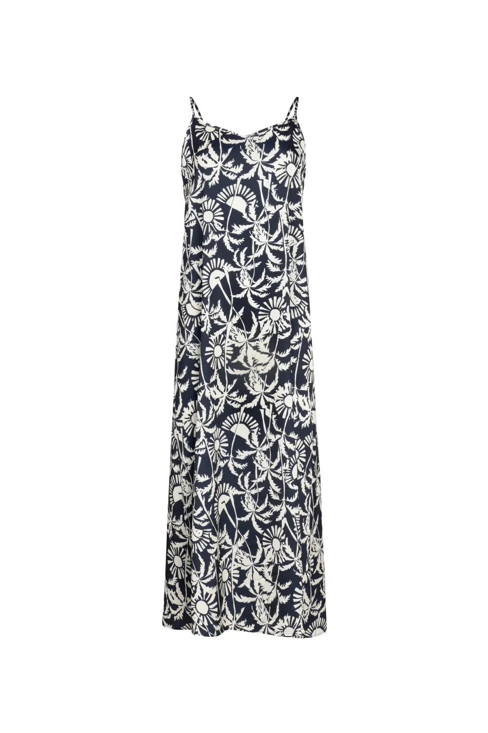 Point Printed Satin Aline Slip Dress - Image 4