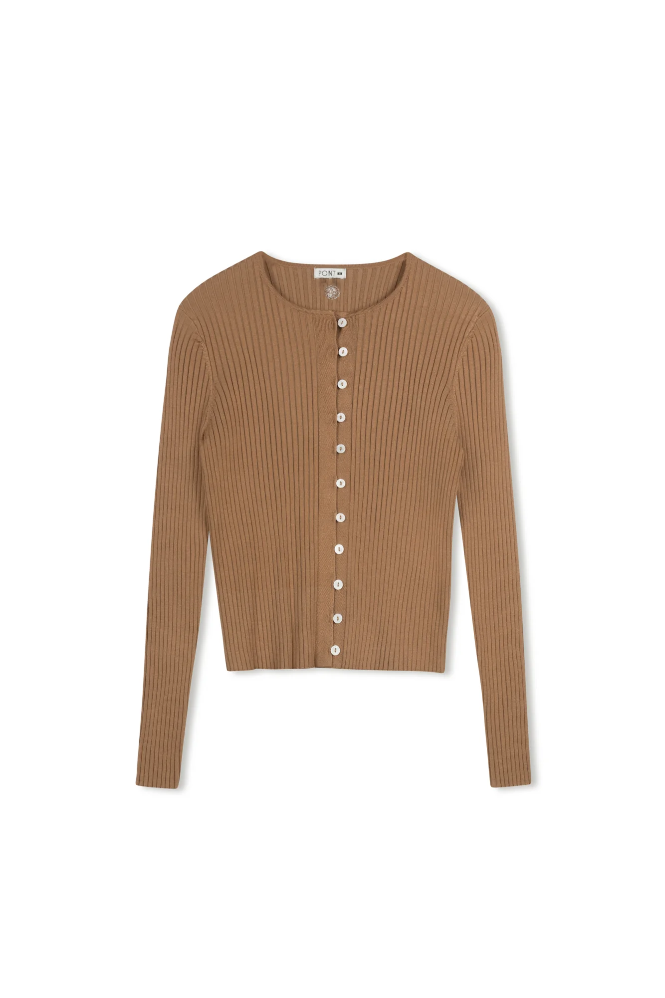 Point Ribbed Knit Cardi - Image 3