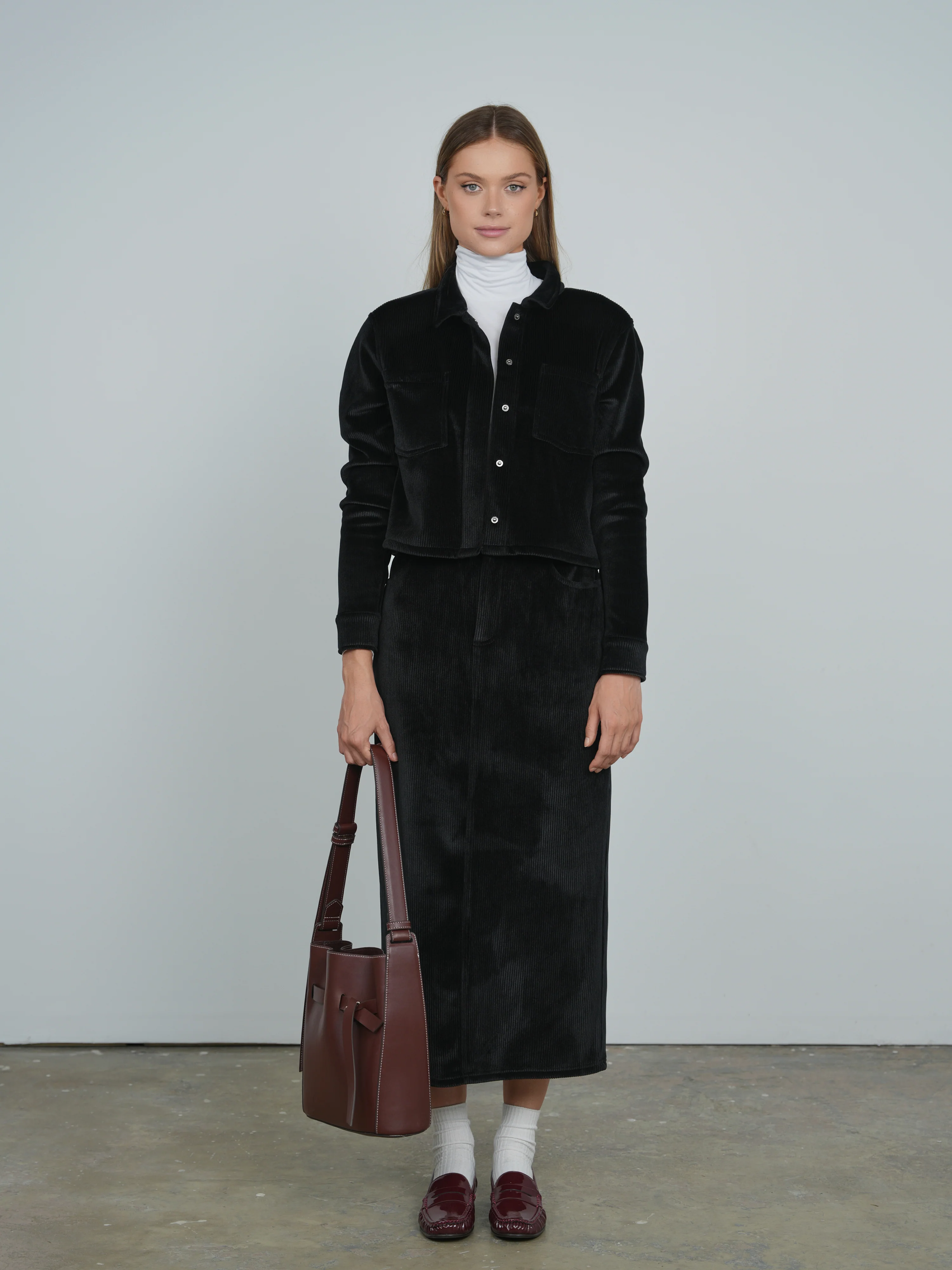 Point Ribbed Velour Jacket - Image 3