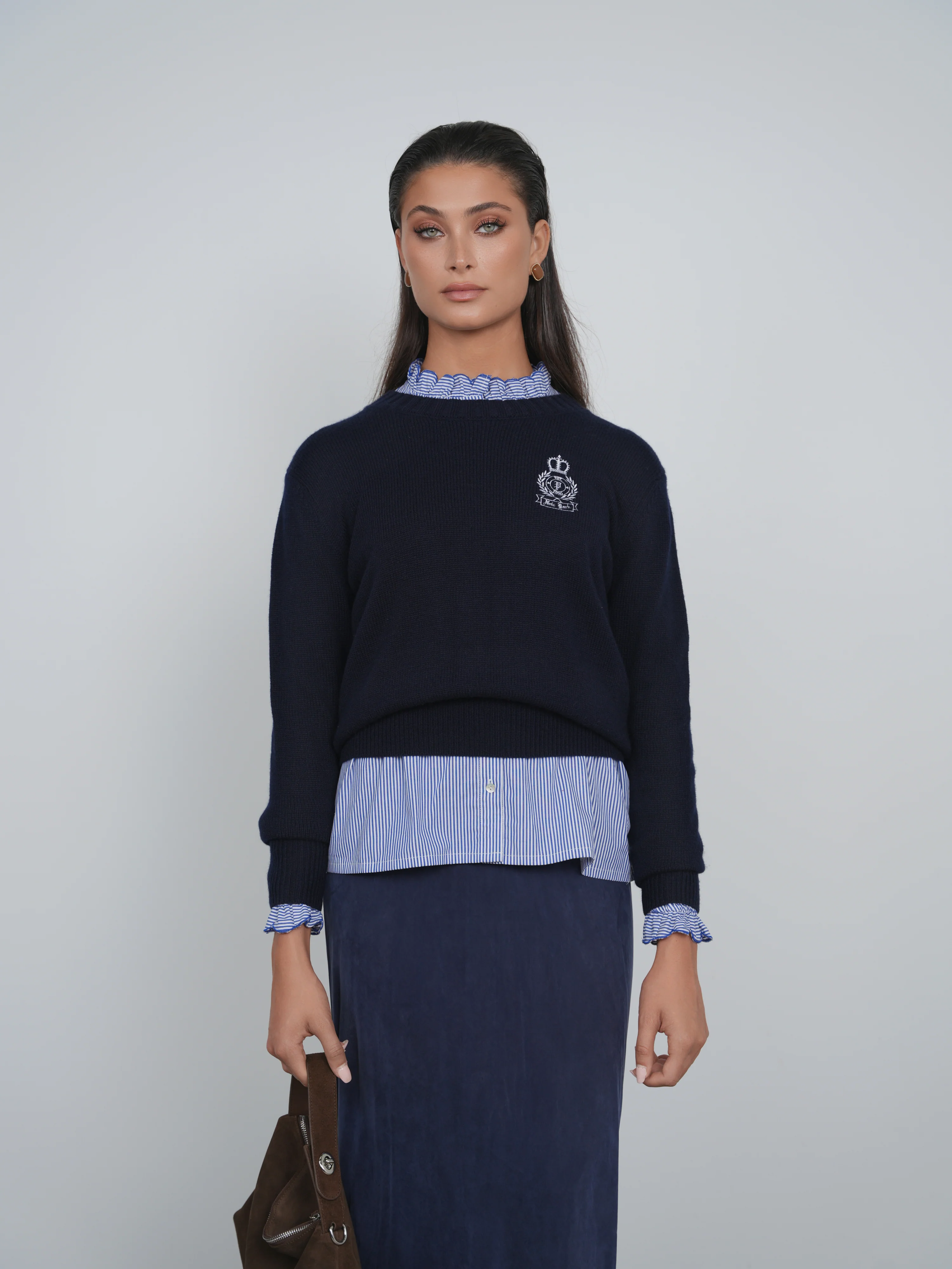 Point Ruffle Blouse