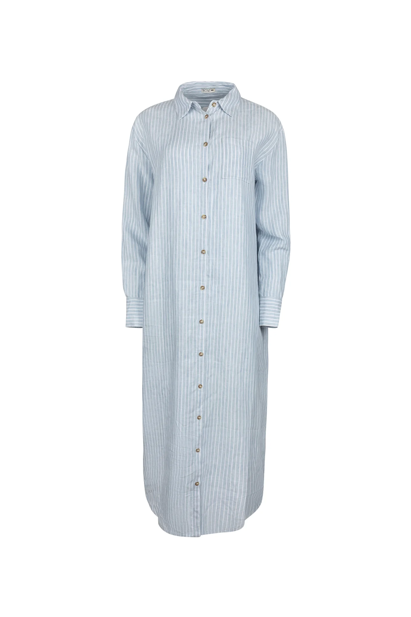 Point Stripe Linen Dress - Image 2