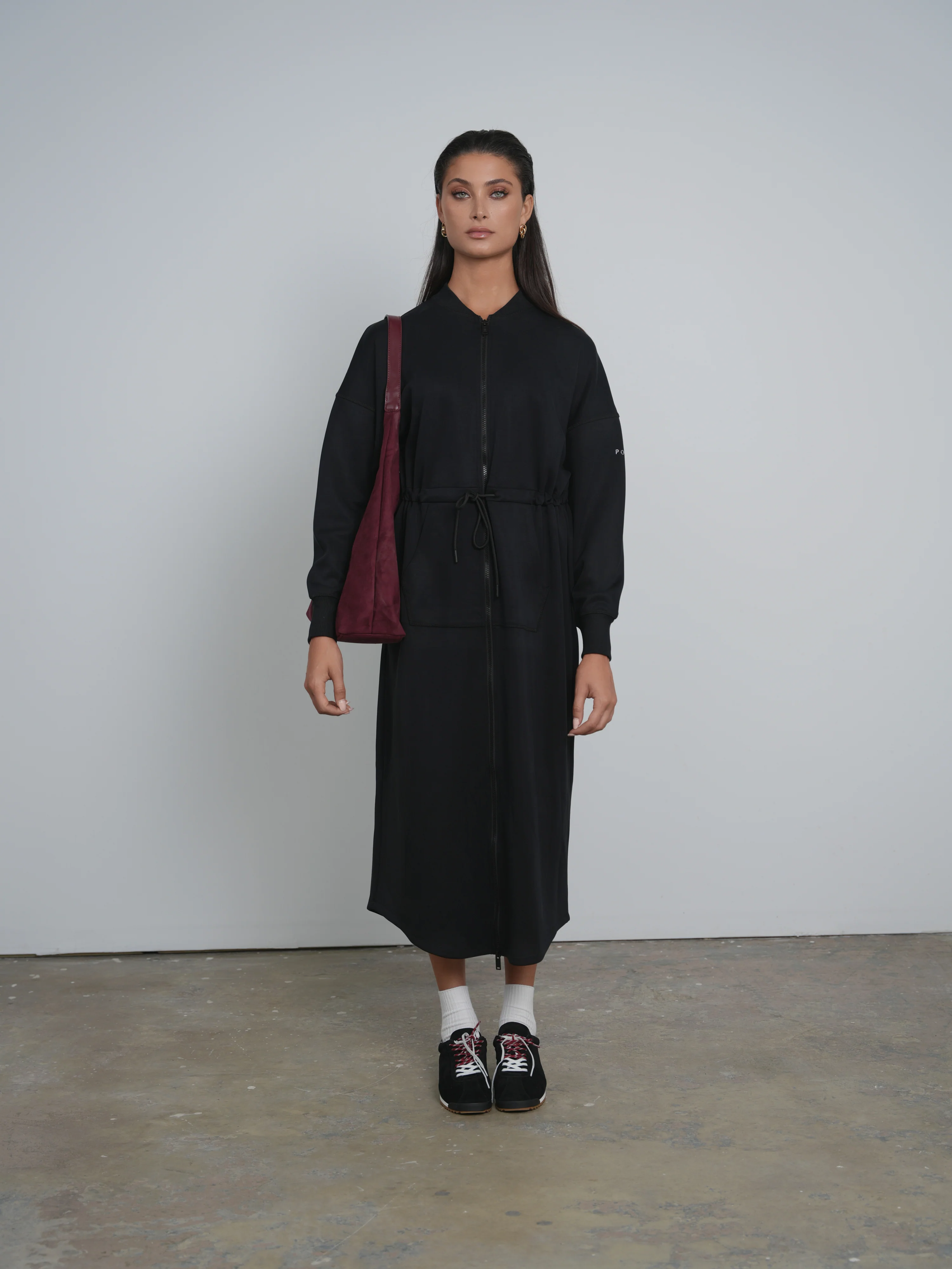 Point Sweats Zip Up Dress - Image 2