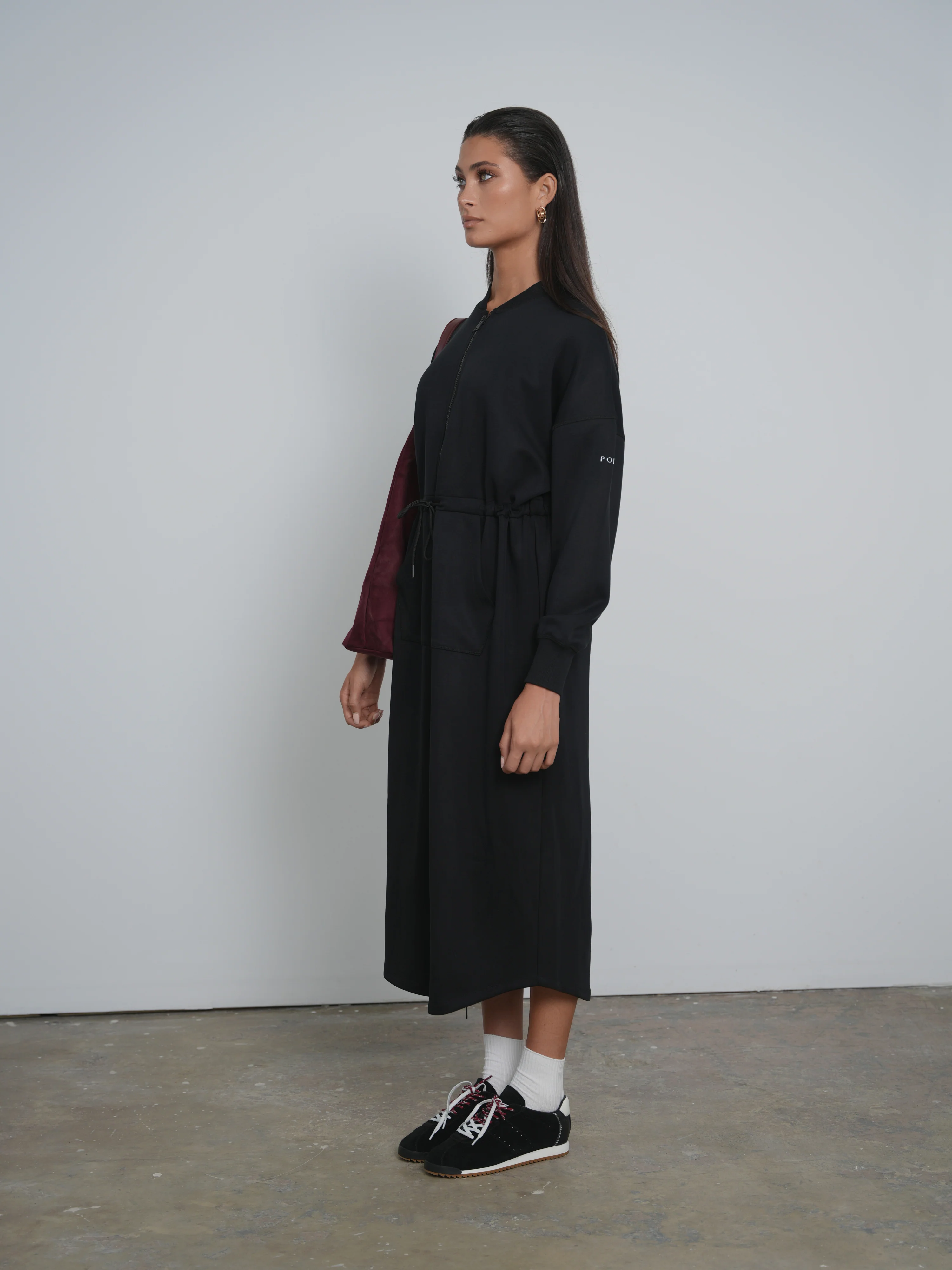 Point Sweats Zip Up Dress - Image 3