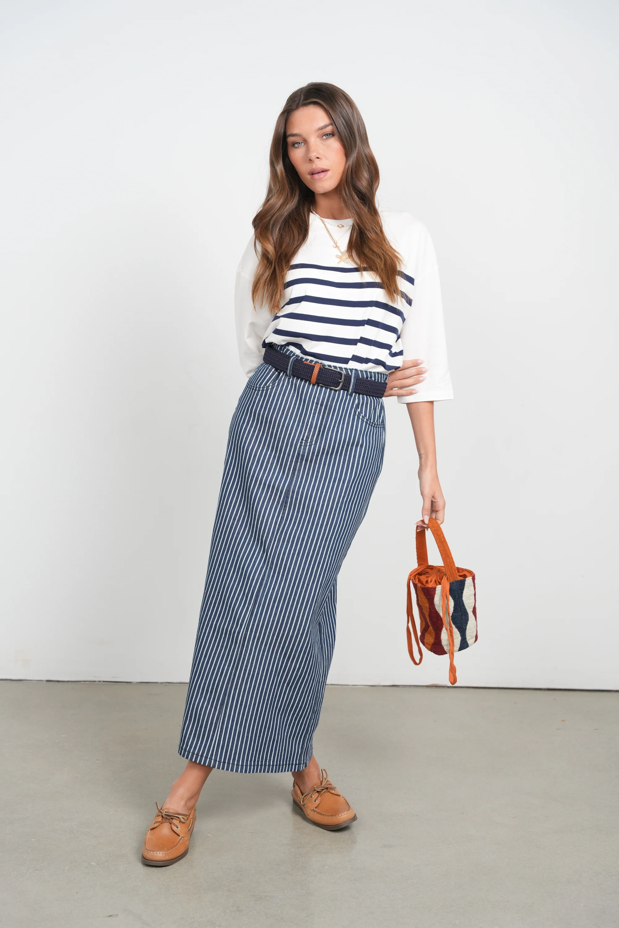 Point X HD Striped Maxi Skirt - Image 11