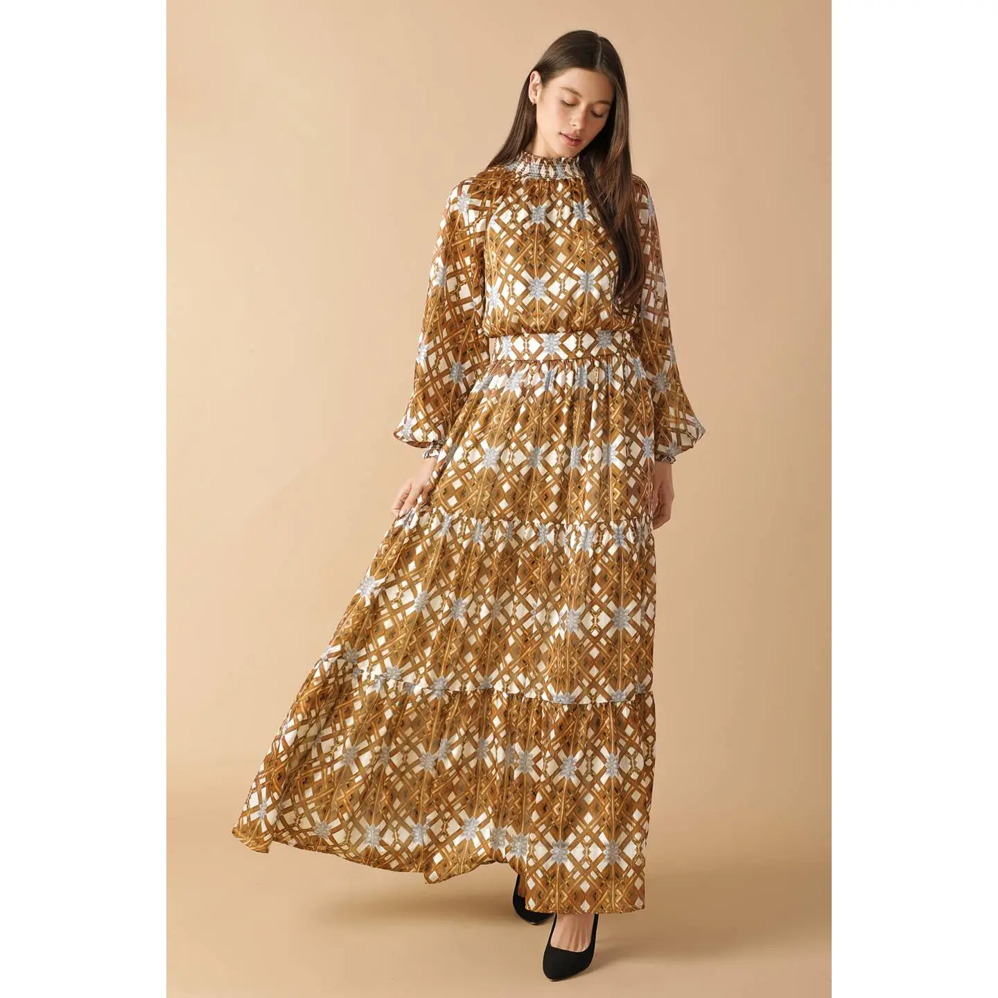 Printed Woven Maxi Dress - Image 4