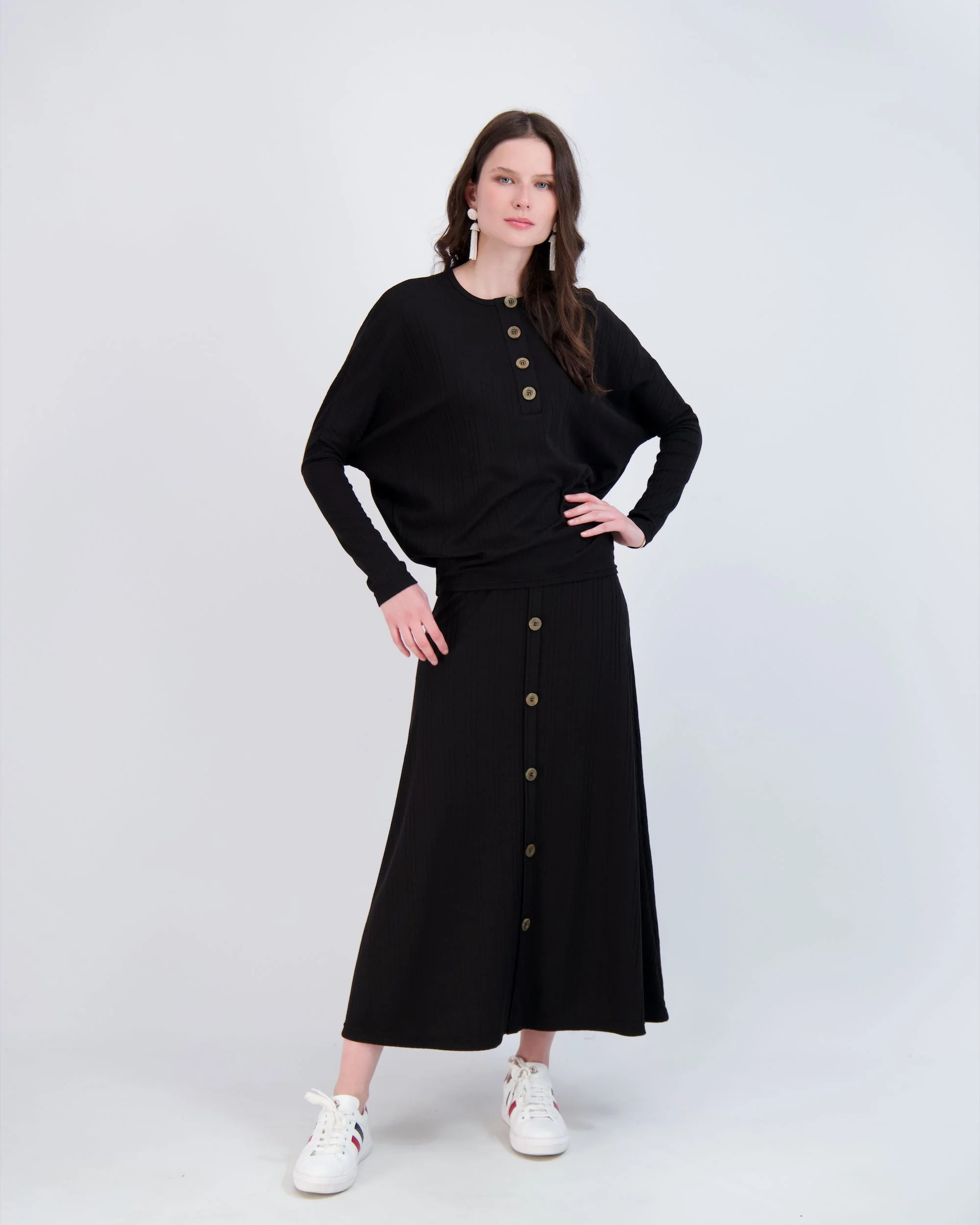 Riff Button Down A-line Midi - Image 3