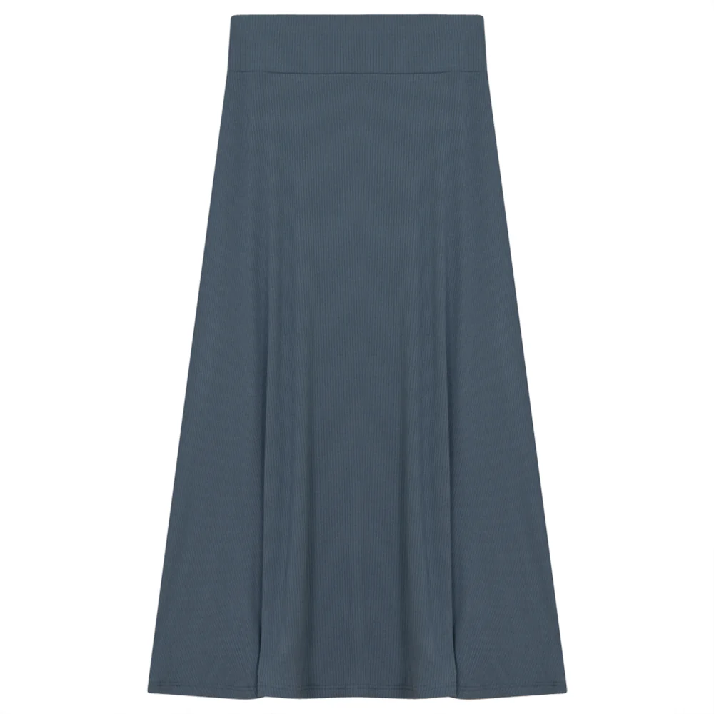 Riff Ribbed Midi Aline Skirt - Image 2