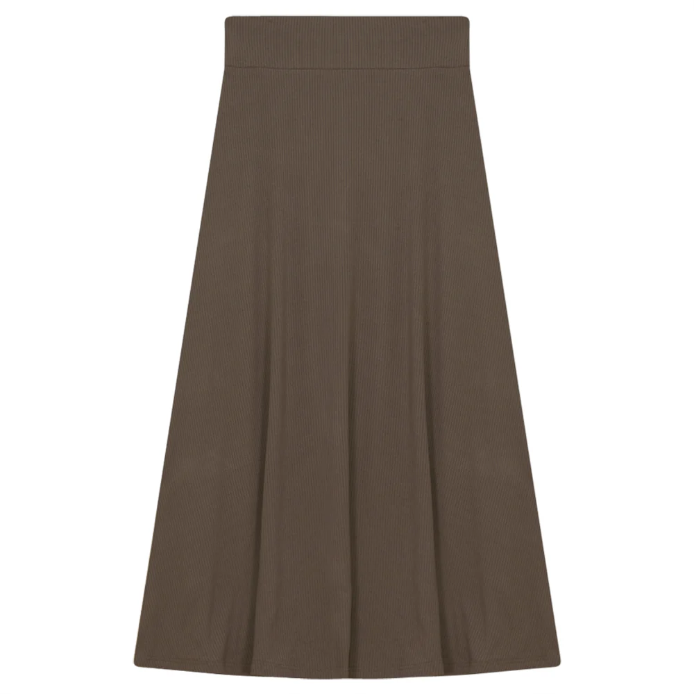 Riff Ribbed Midi Aline Skirt - Image 3
