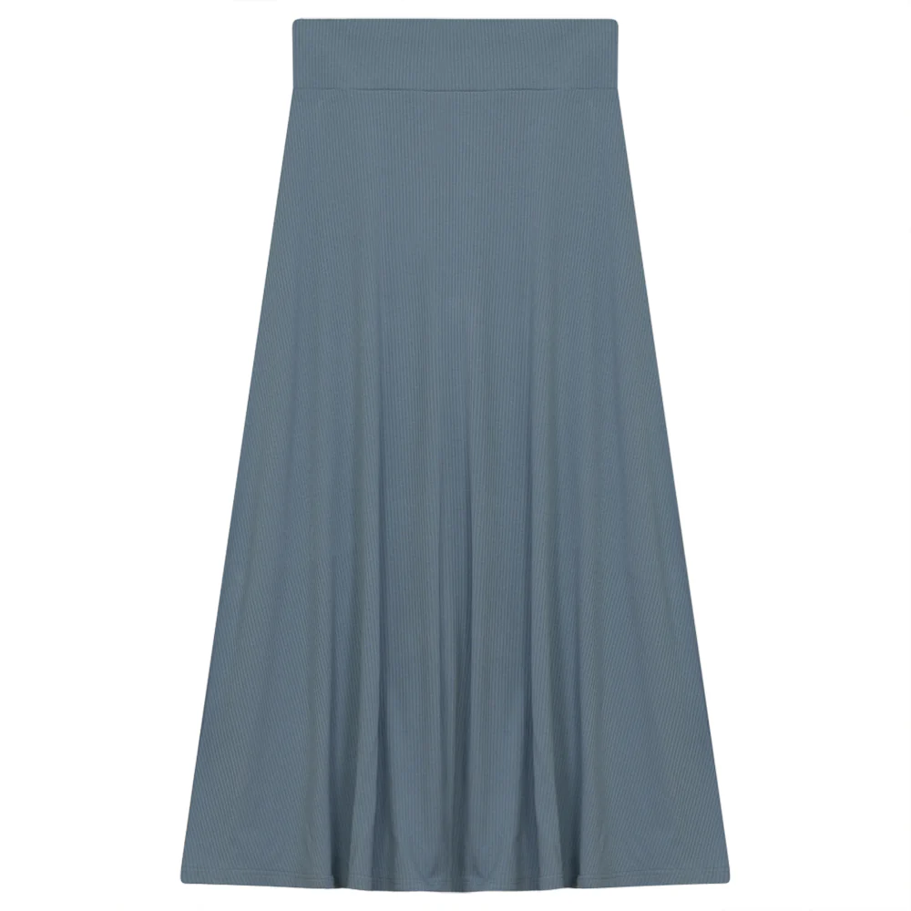 Riff Ribbed Midi Aline Skirt - Image 4