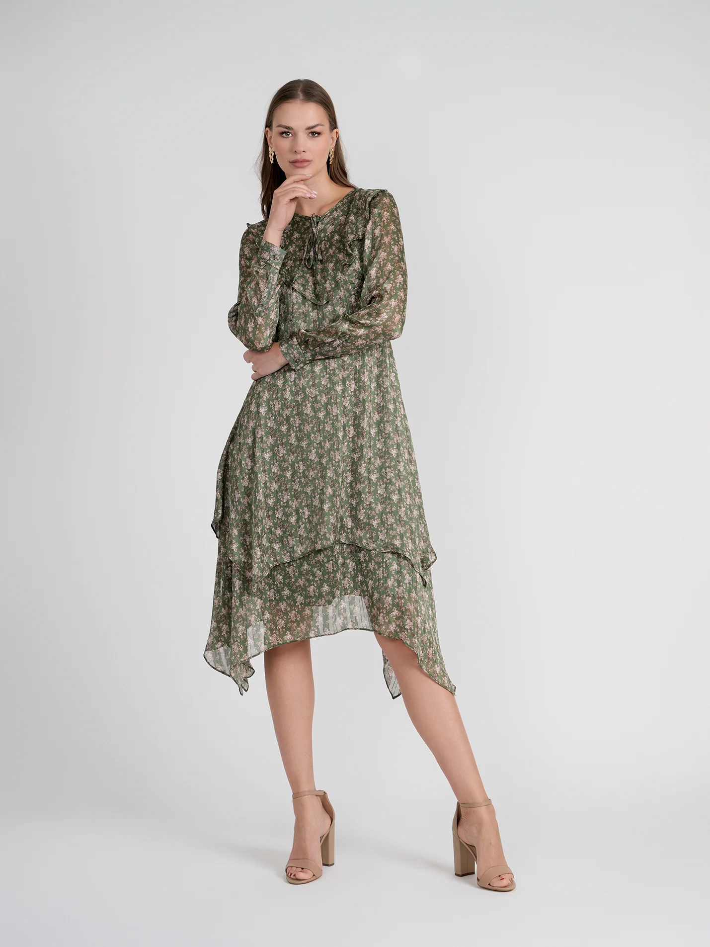 Rose Gold Side Dip Dress - Image 12