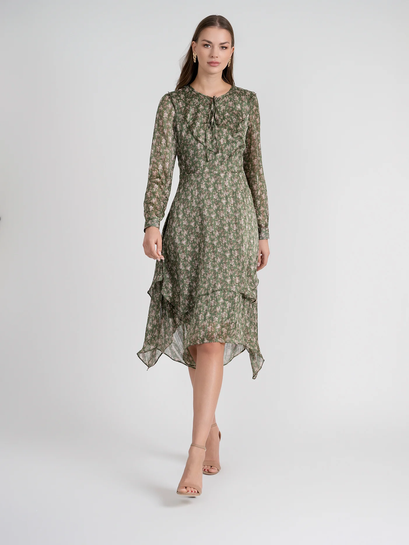 Rose Gold Side Dip Dress - Image 5