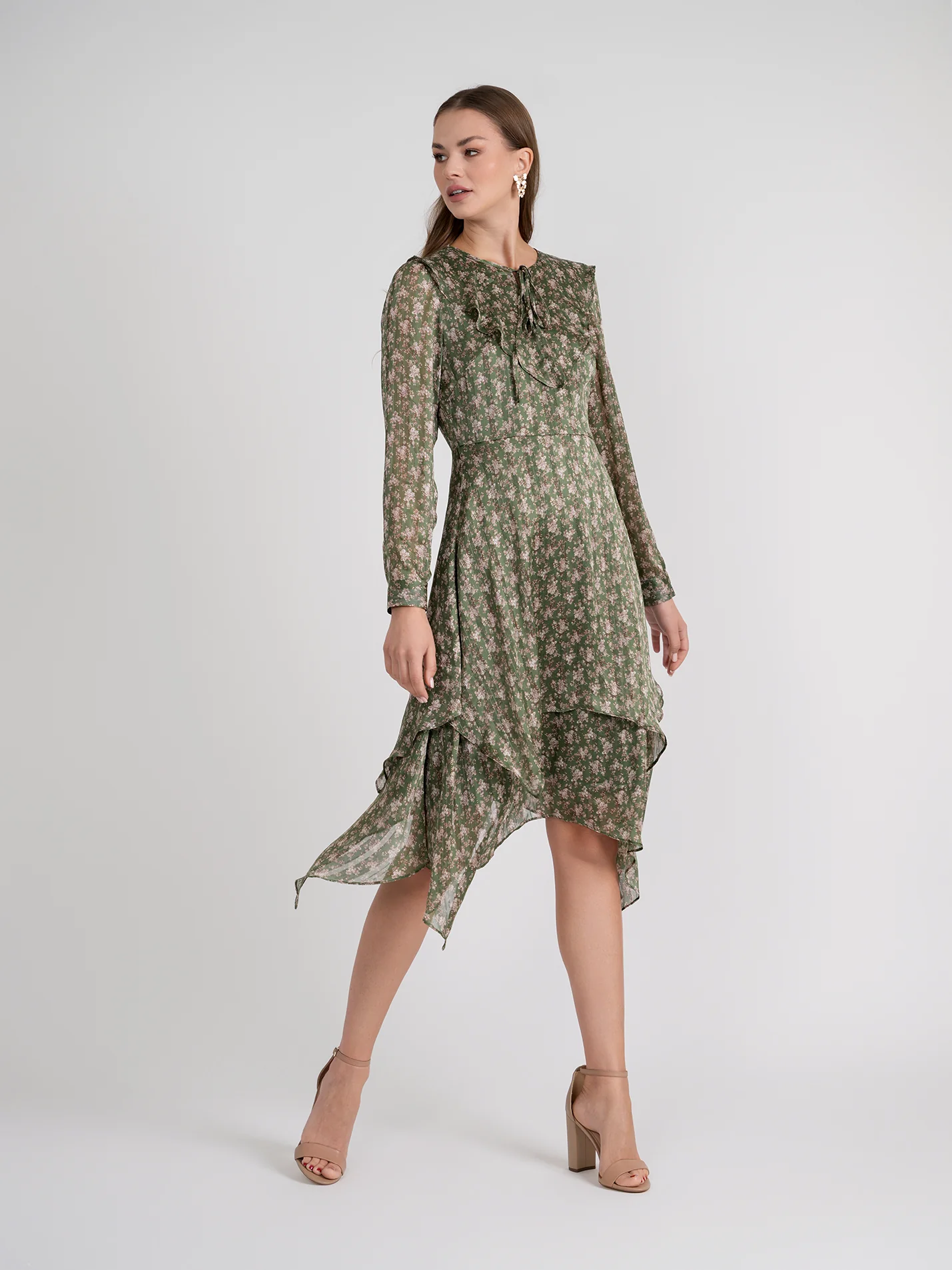 Rose Gold Side Dip Dress - Image 6