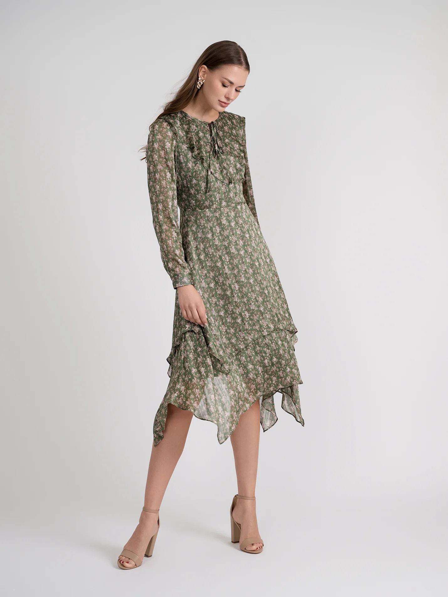 Rose Gold Side Dip Dress - Image 7