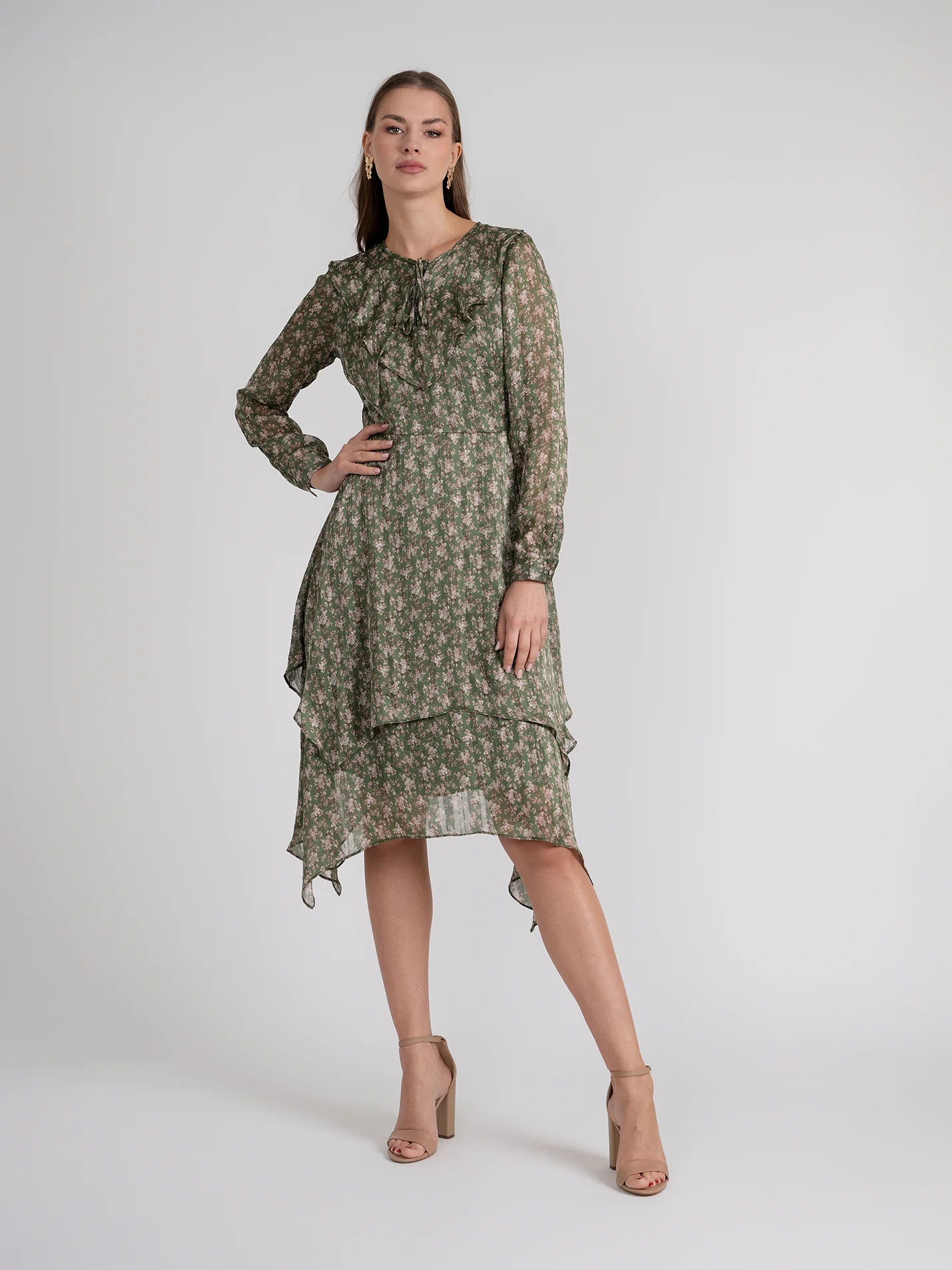 Rose Gold Side Dip Dress - Image 9