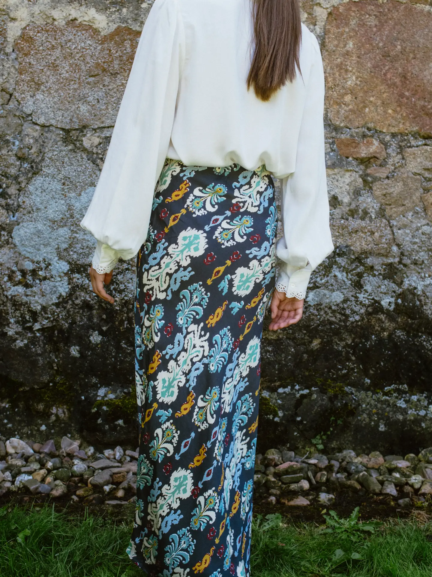 Printed Skirt Navy - Image 5