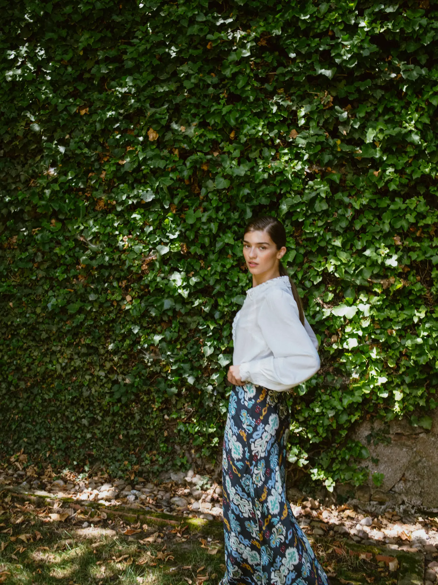 Printed Skirt Navy - Image 6