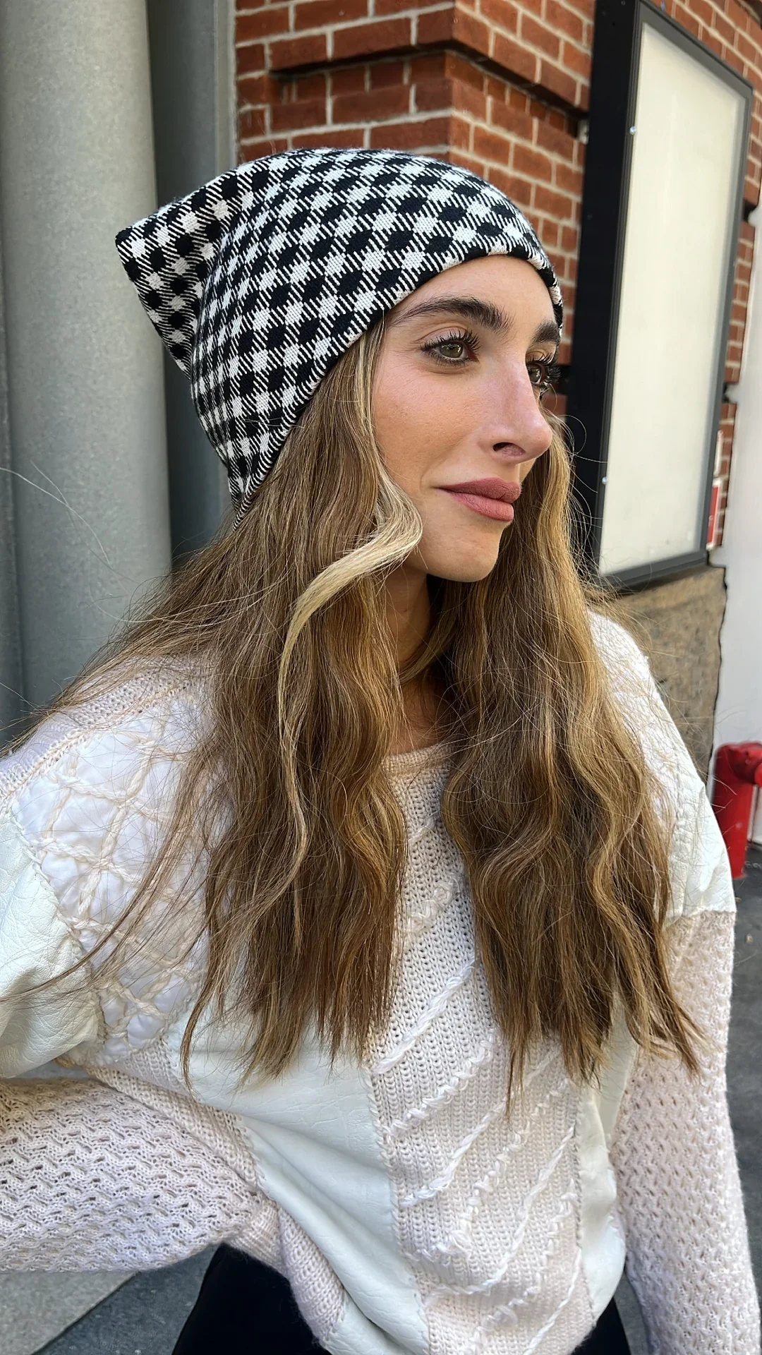 Tal Plaid Beanie - Image 8