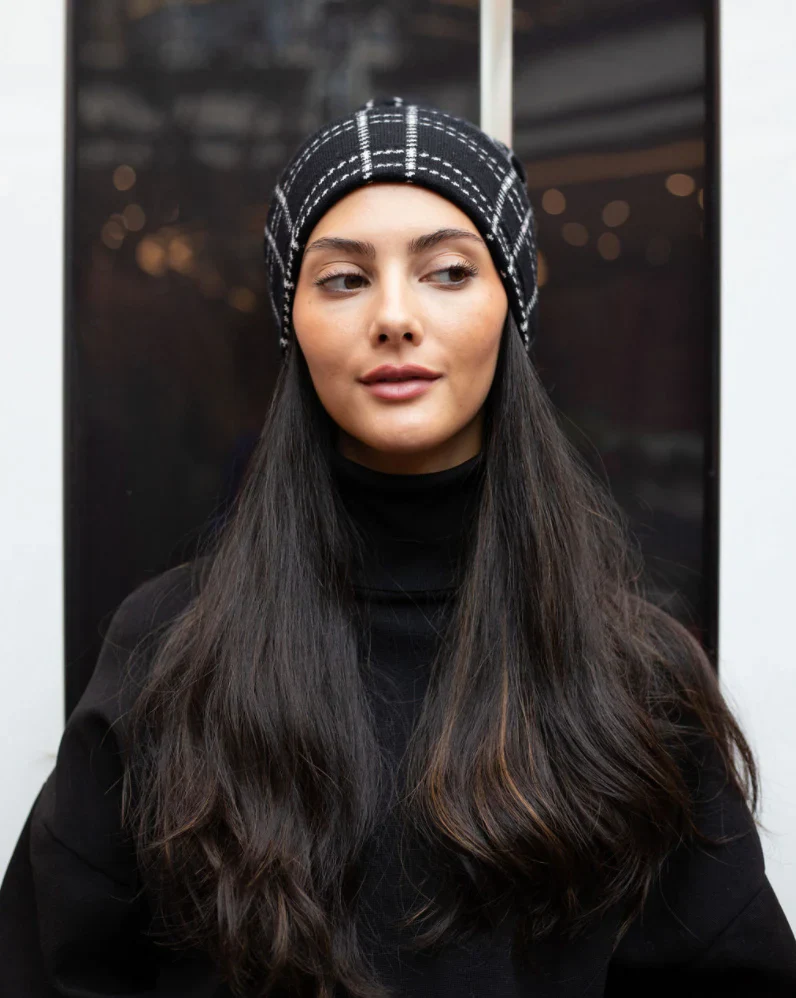 Tal Spotted Print Cuff Beanie - Image 2