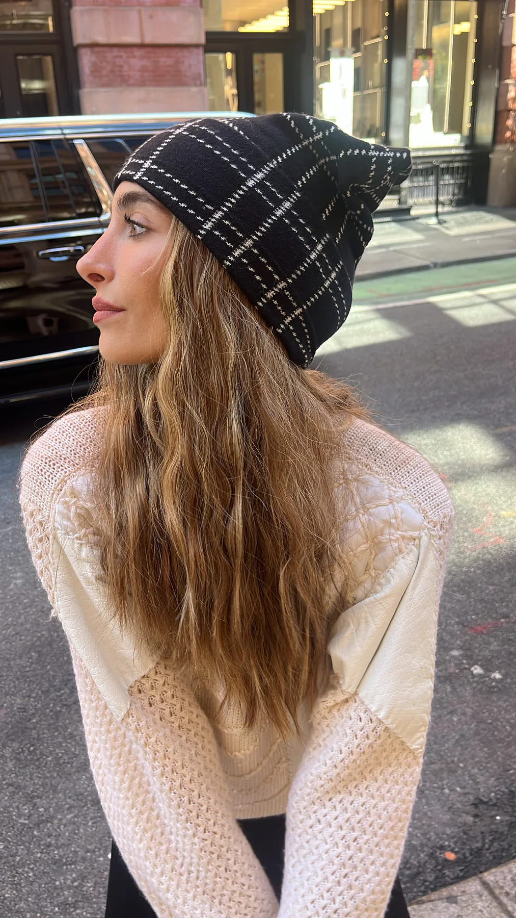 Tal Spotted Print Cuff Beanie - Image 7