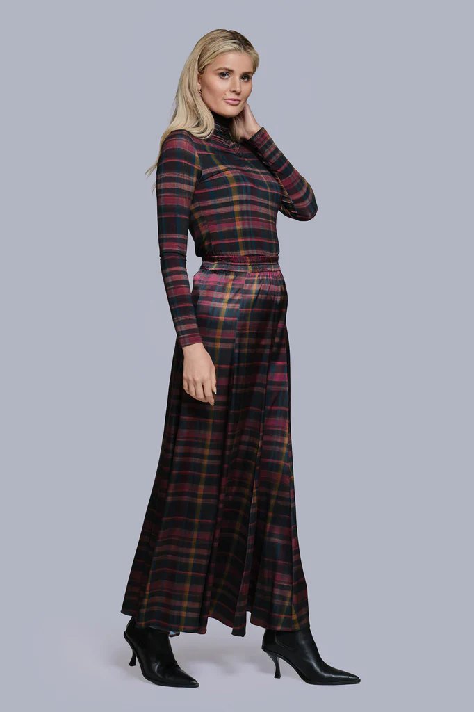 Third Printed Panel Maxi Skirt Plaid - Image 2