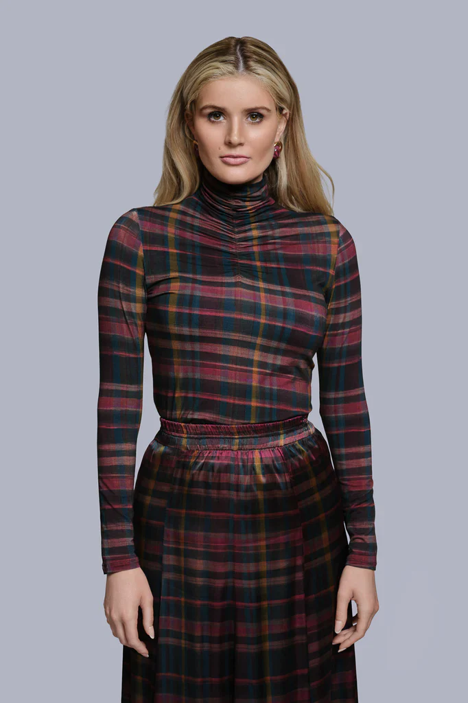 Third Printed Turtleneck Plaid