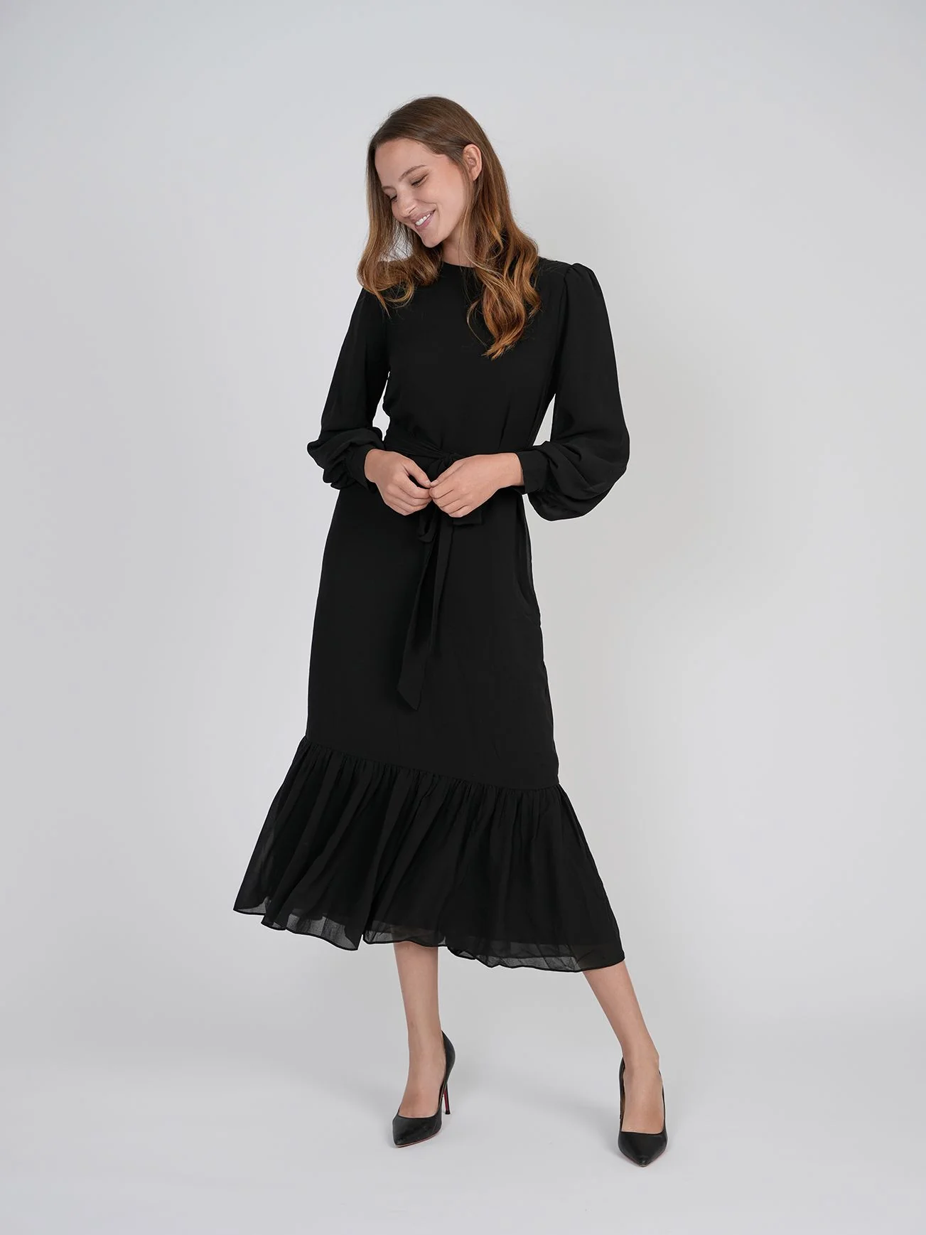 Bliss Tie Black Dress - Image 5